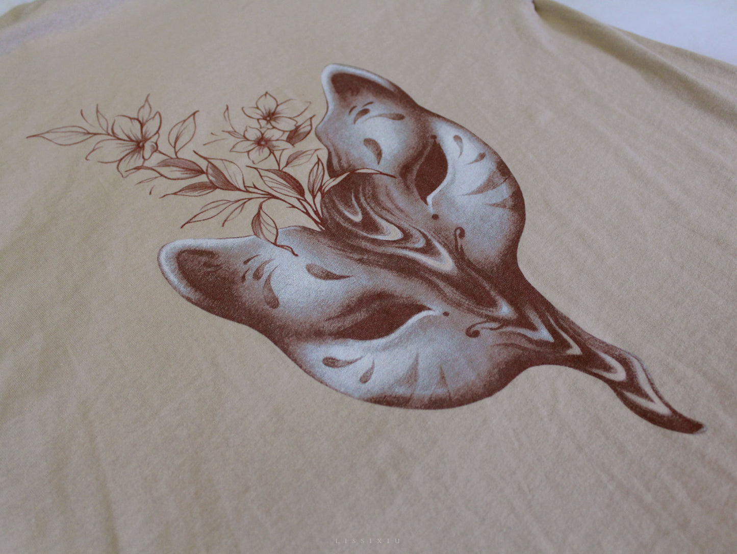 Floral Kitsune t-shirt