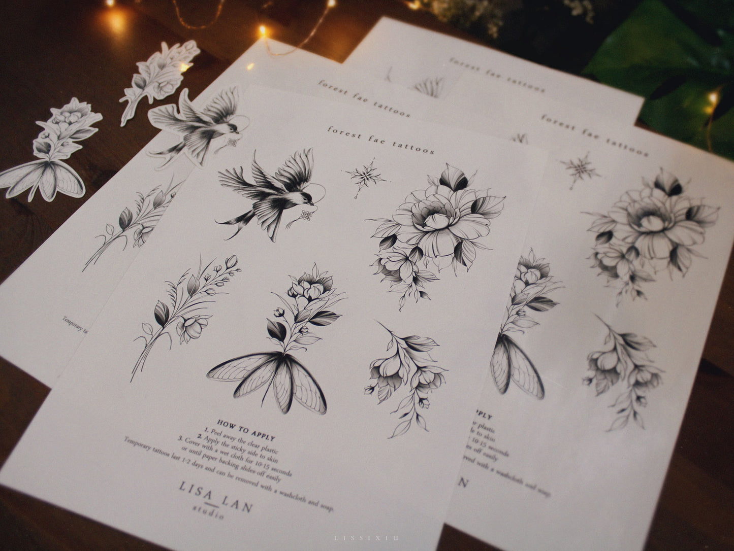 Forest Fae temporary tattoos