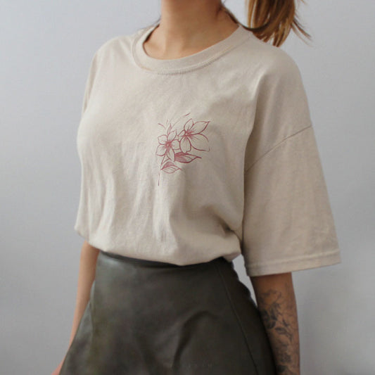 Floral Kitsune t-shirt
